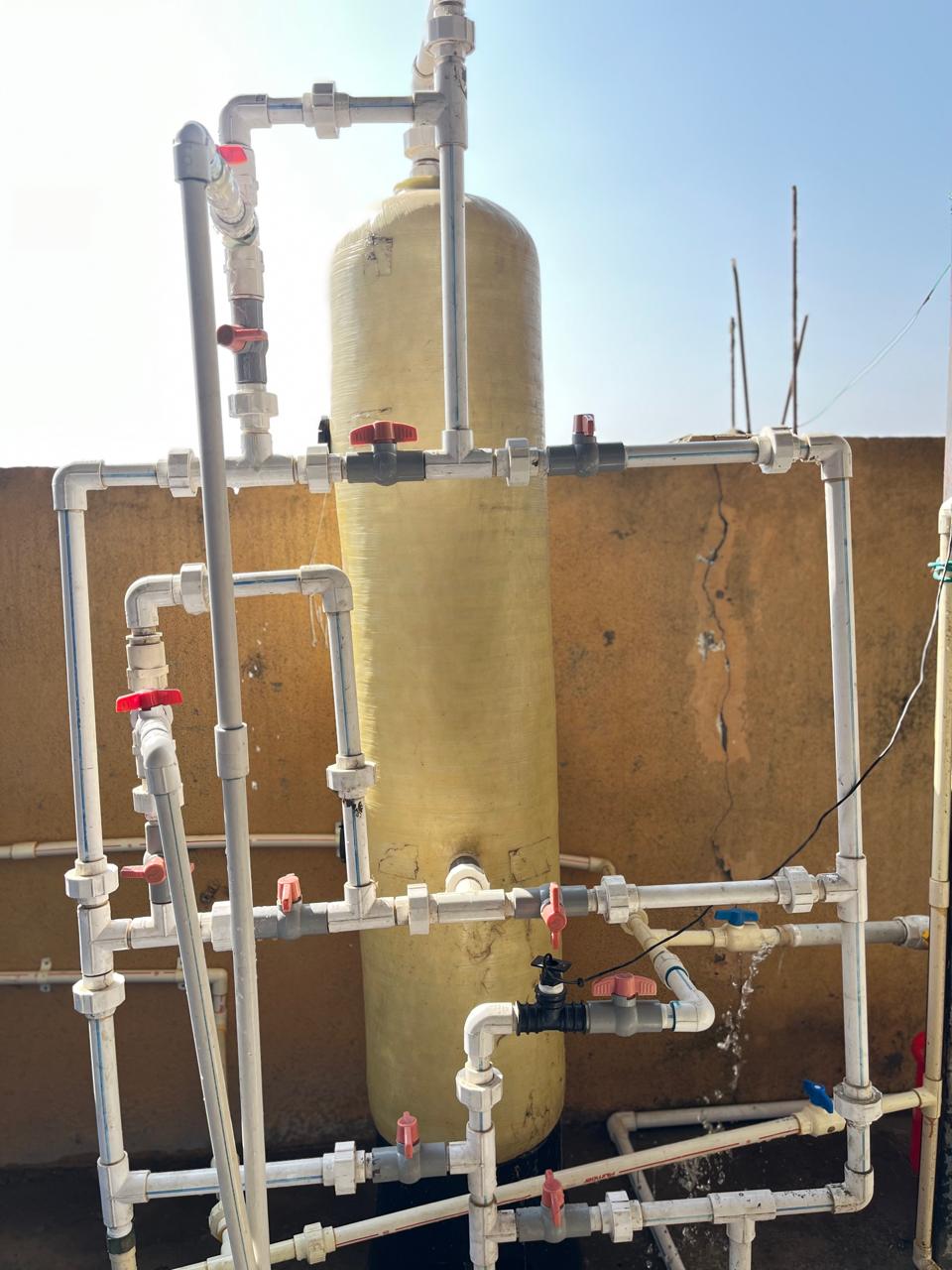 Demineralization Unit — FRP pressure vessel · ion-exchange skid piping